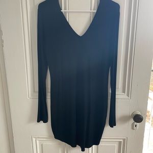 Long sleeve black bodycon dress from Garage. Size large